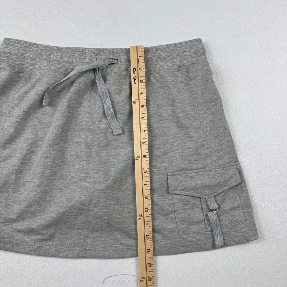 Esperanza Cargo Skirt Womens XL Heather‎ Gray Pull On Drawstring Pocket NWT